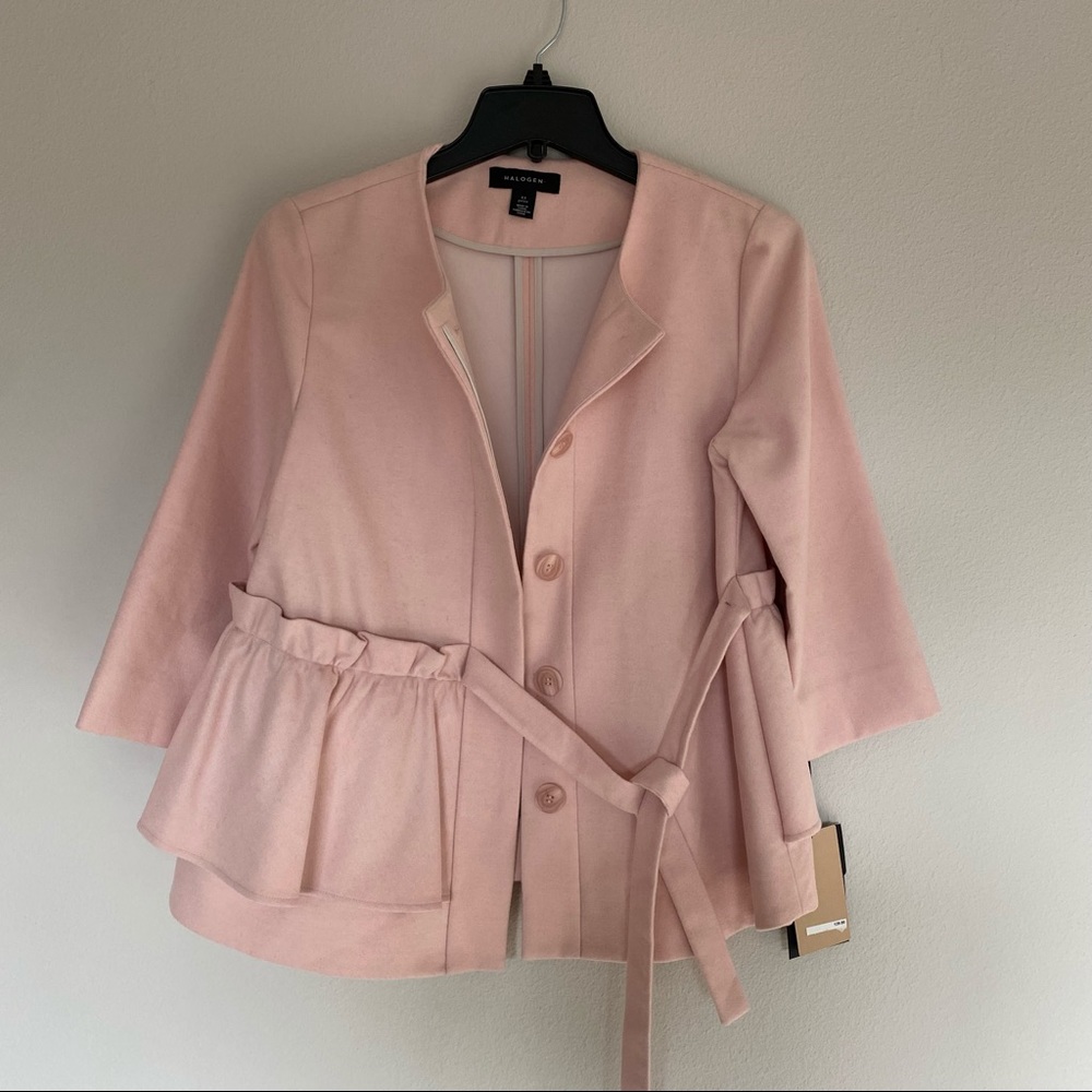 Soft Pink Ruffle Jacket NWT Halogen